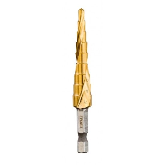 Broca cónica para metal Extreme Impact Ø 4 - 12mm, refª DT5026-QZ DEWALT Broca cónica para metal Extreme Impact Ø 4 - 12mm, refª DT5026-QZ DEWALT