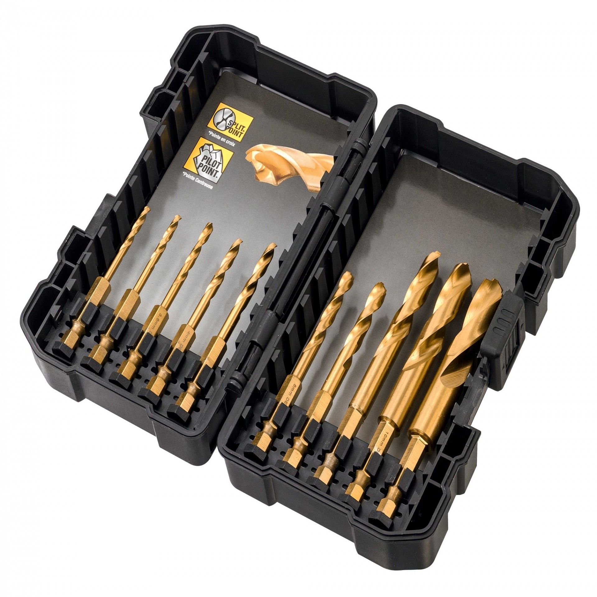 Jogo de 10 Brocas Impact Torção TITANIUM refª DT50050-QZ DEWALT