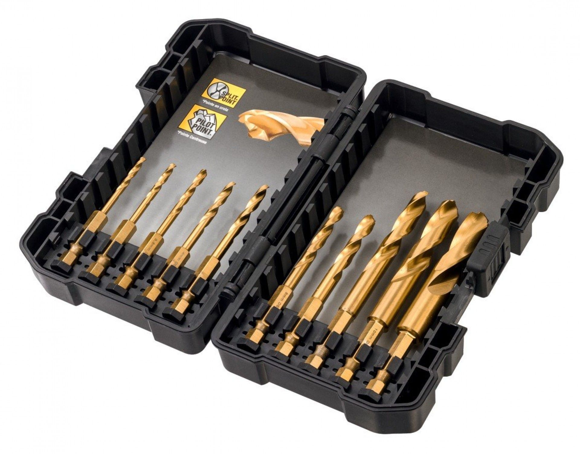 Jogo de 10 Brocas Impact Torção TITANIUM refª DT50050-QZ DEWALT