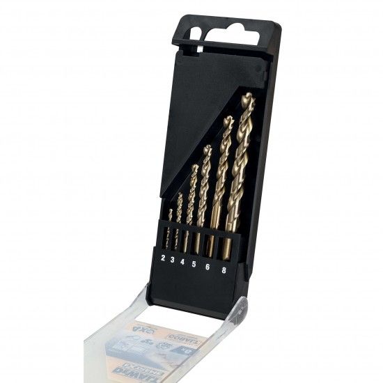 Jogo de 6 brocas de cobalto HSS-CO para o metal em gaiolas de plstico ref DT4956-QZ DEWALT