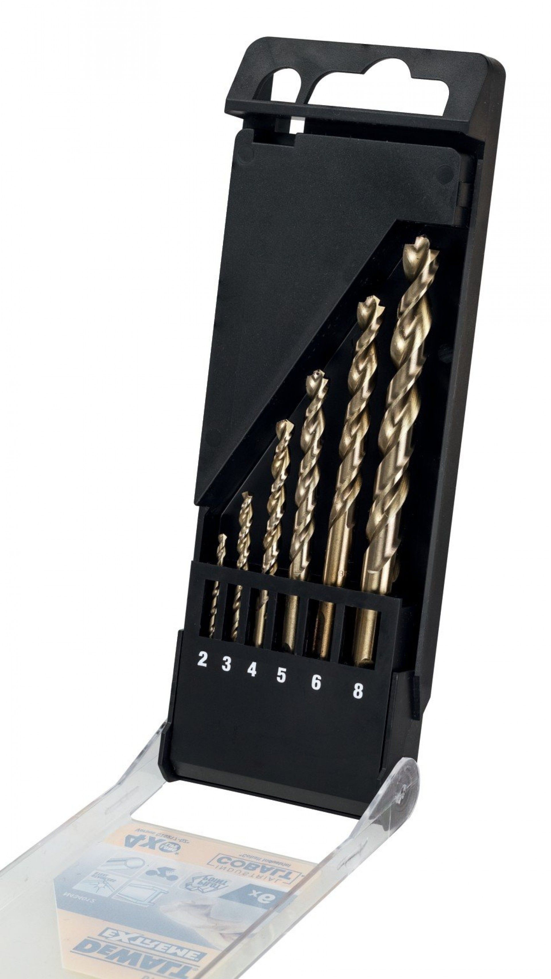 Jogo de 6 brocas de cobalto HSS-CO para o metal em gaiolas de plástico refª DT4956-QZ DEWALT