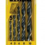 Kit brocas madeira 4, 5, 6, 8, 10mm refª DT4535-QZ DEWALT Kit brocas madeira 4, 5, 6, 8, 10mm refª DT4535-QZ DEWALT