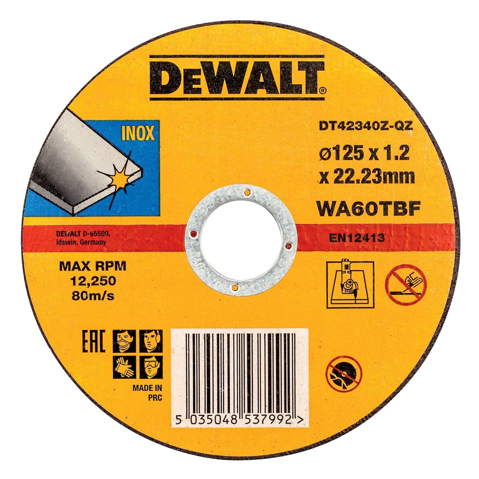 DISCO INOX 125X1.2 DT42340Z-QZ DEWALT