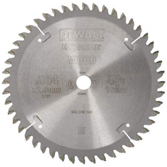 Lmina para serra circular porttil 190x30mm 48D ref DT4094-QZ DEWALT