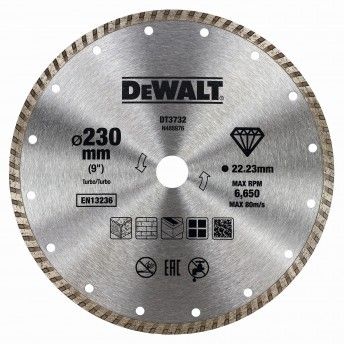 Disco diamantado turbo 230x22.2mm ref DT3732-QZ DEWALT
