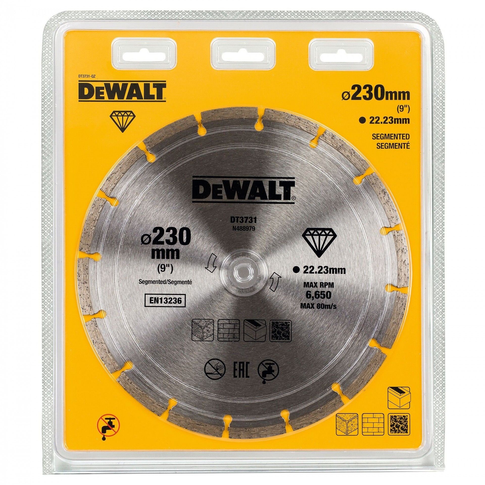 Disco de diamante 230x22.2mm refª DT3731-QZ DEWALT