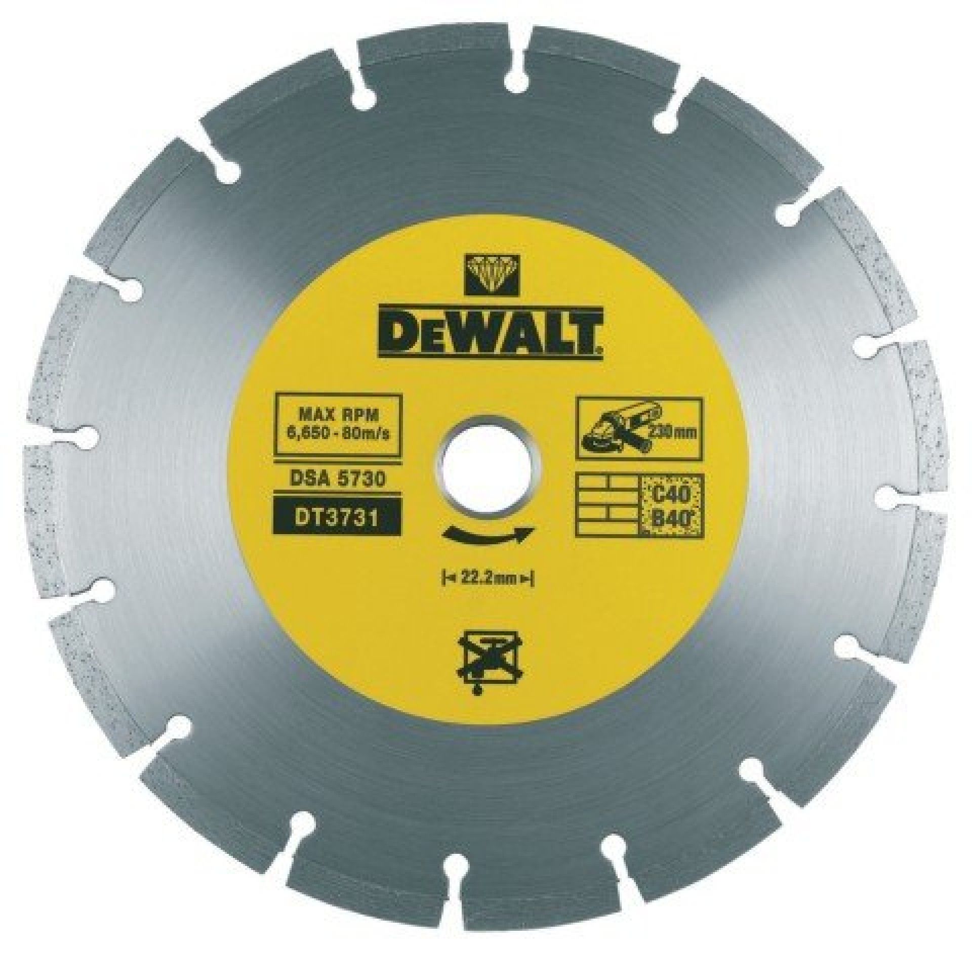 Disco de diamante 230x22.2mm refª DT3731-QZ DEWALT