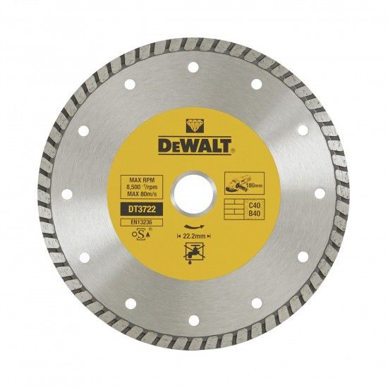 Disco diamantado turbo 180x22.2mm ref DT3722-QZ DEWALT