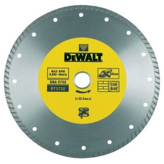 Disco diamantado turbo 230x22.2mm ref DT3732-QZ DEWALT