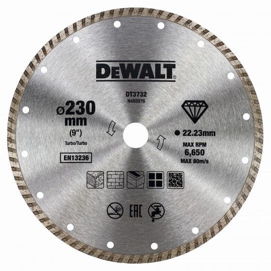 Disco diamantado turbo 230x22.2mm ref DT3732-QZ DEWALT