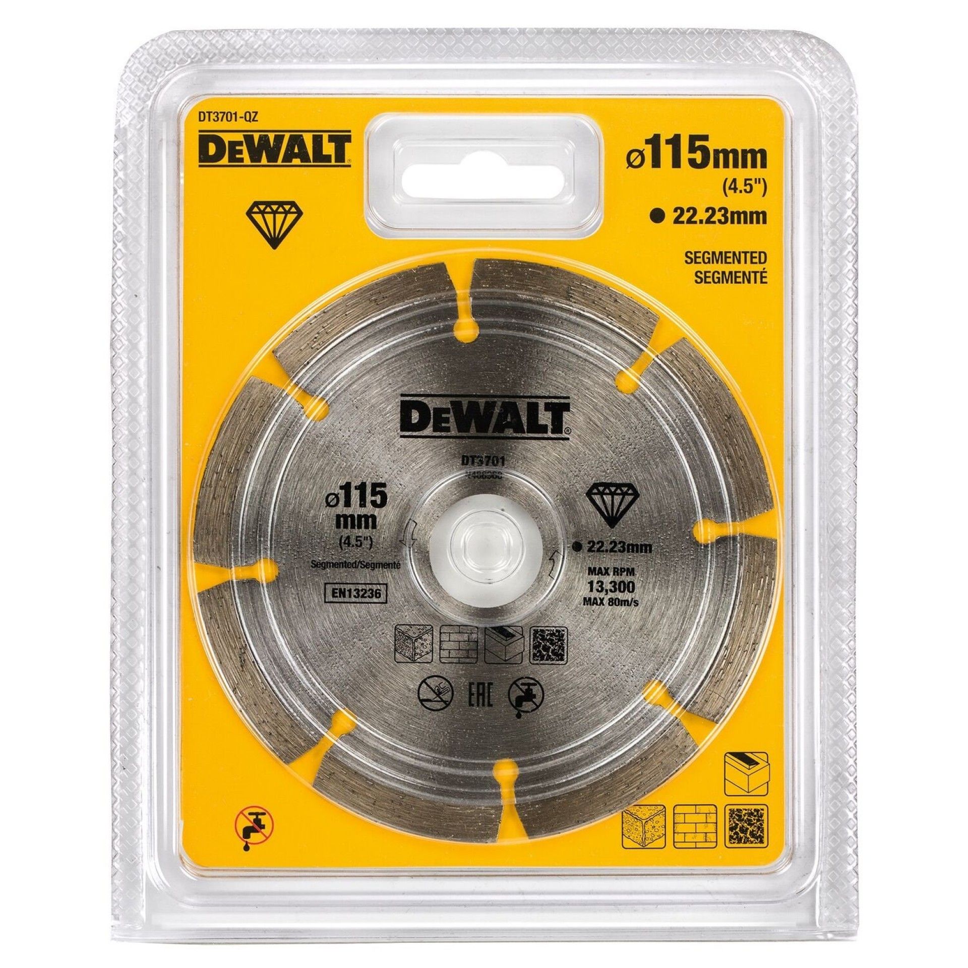 Disco de diamante 115x22.2mm refª DT3701-QZ DEWALT