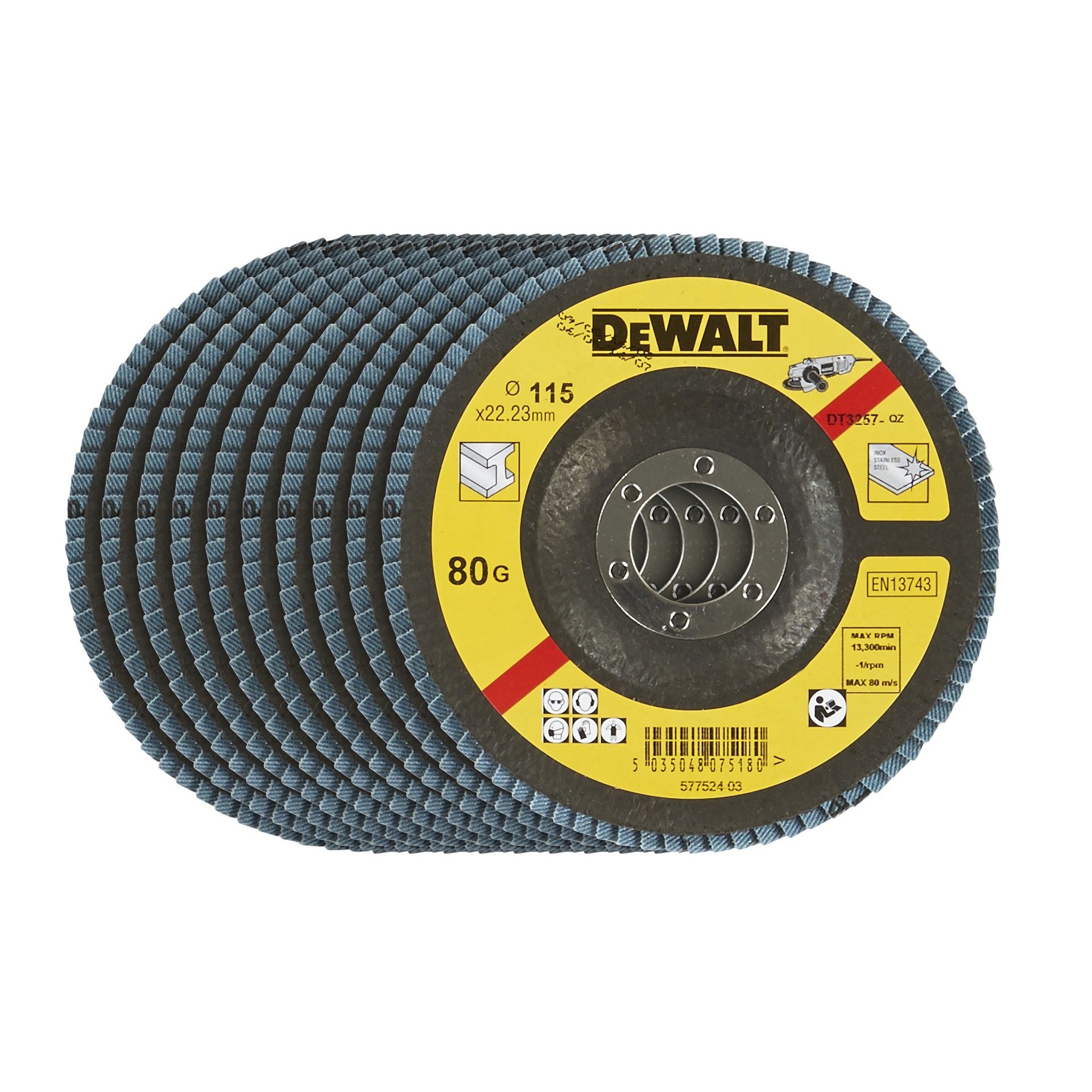 Disco de lâminas Ø115mm, grão 80 - Côncavo refª DT3257-QZ DEWALT
