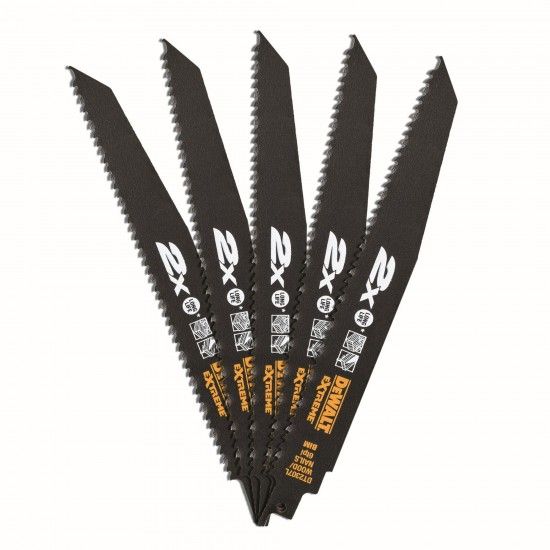 Lmina de serra sabre bi-metal Extreme 2X de demolio 228mm - 4,2 mm ref DT2307L-QZ DEWALT