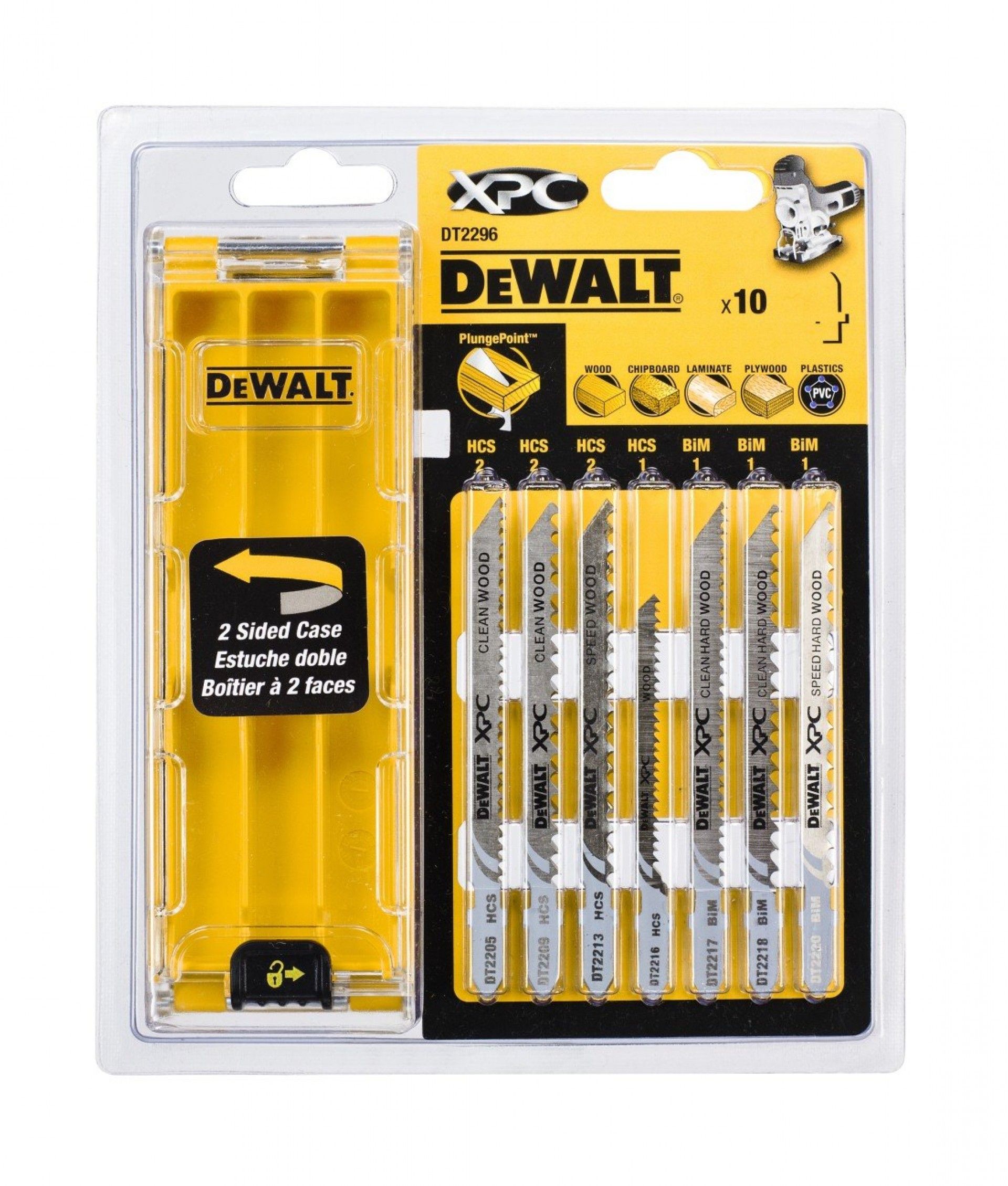 Folhas XPC para cortar madeira - conjunto de 10 folhas refª DT2296-QZ DEWALT