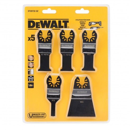 KIT ACESSÓRIOS P/MULTI-FUNÇÕES 5PÇ refª DT20732-QZ DEWALT KIT ACESSÓRIOS P/MULTI-FUNÇÕES 5PÇ refª DT20732-QZ DEWALT