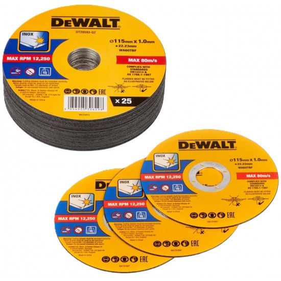Pack 25 discos 115x1mm ref DT20593-QZ DEWALT
