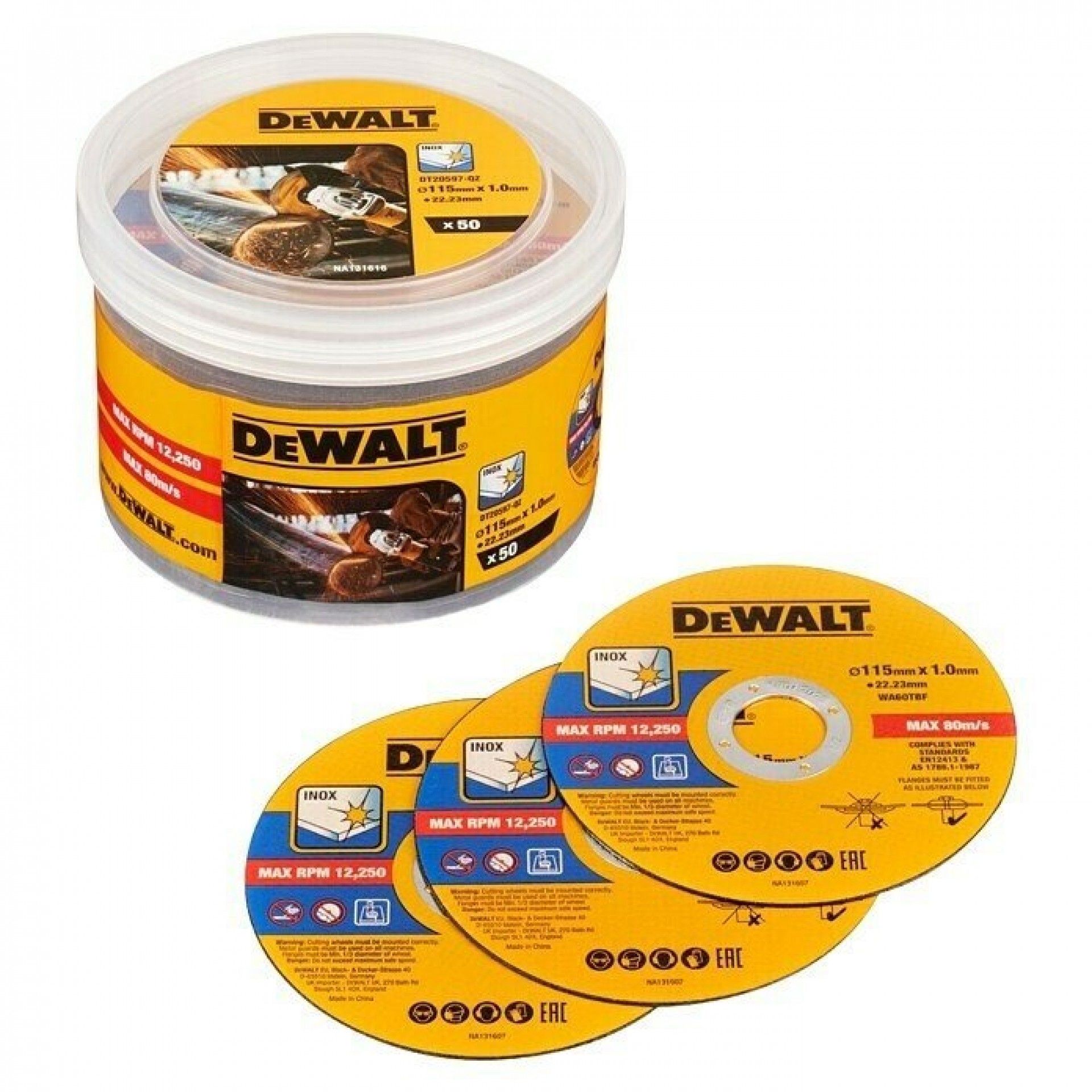 Pack 50 discos 115x1mm refª DT20597-QZ DEWALT