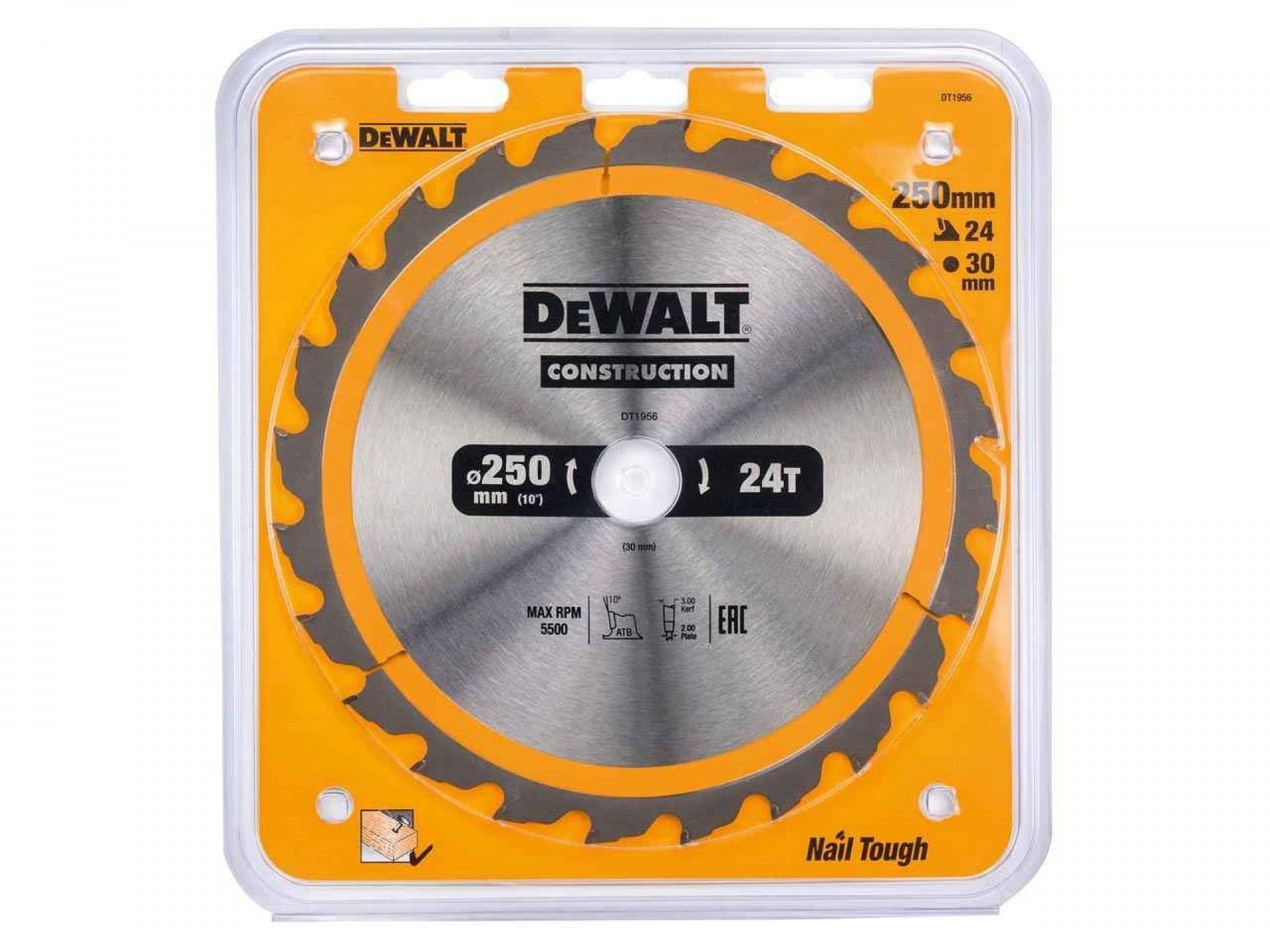 Folha para construção 250x30mm 24D refª DT1956-QZ DEWALT