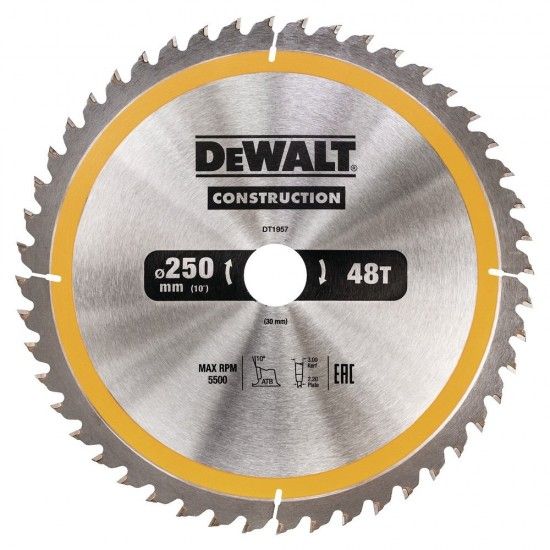 Folha para construo 250x30mm 48D ref DT1957-QZ DEWALT