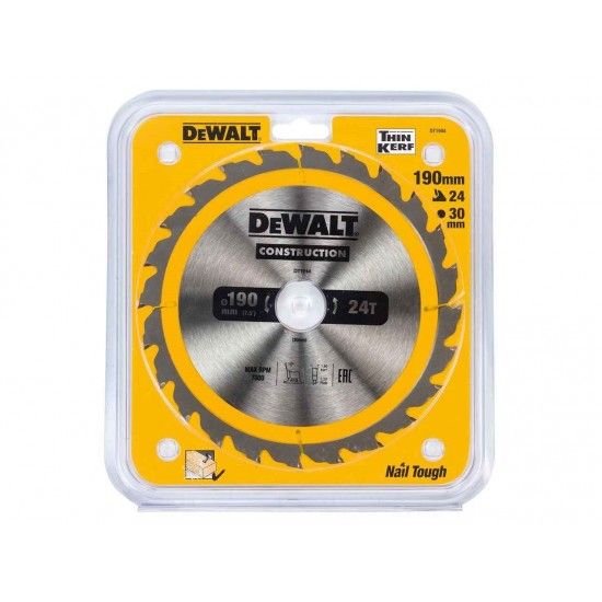 Disco p/madeira 190x30mm 40T (AC) ref DT1945-QZ DEWALT