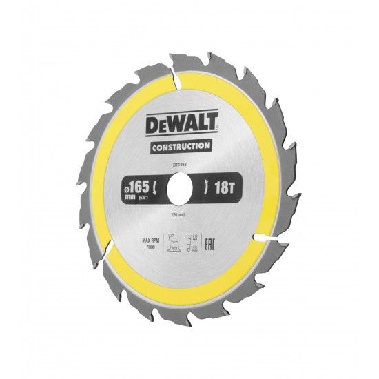 Folha para constru��o 165 x 20mm 18T (AC) ref� DT1933-QZ DEWALT