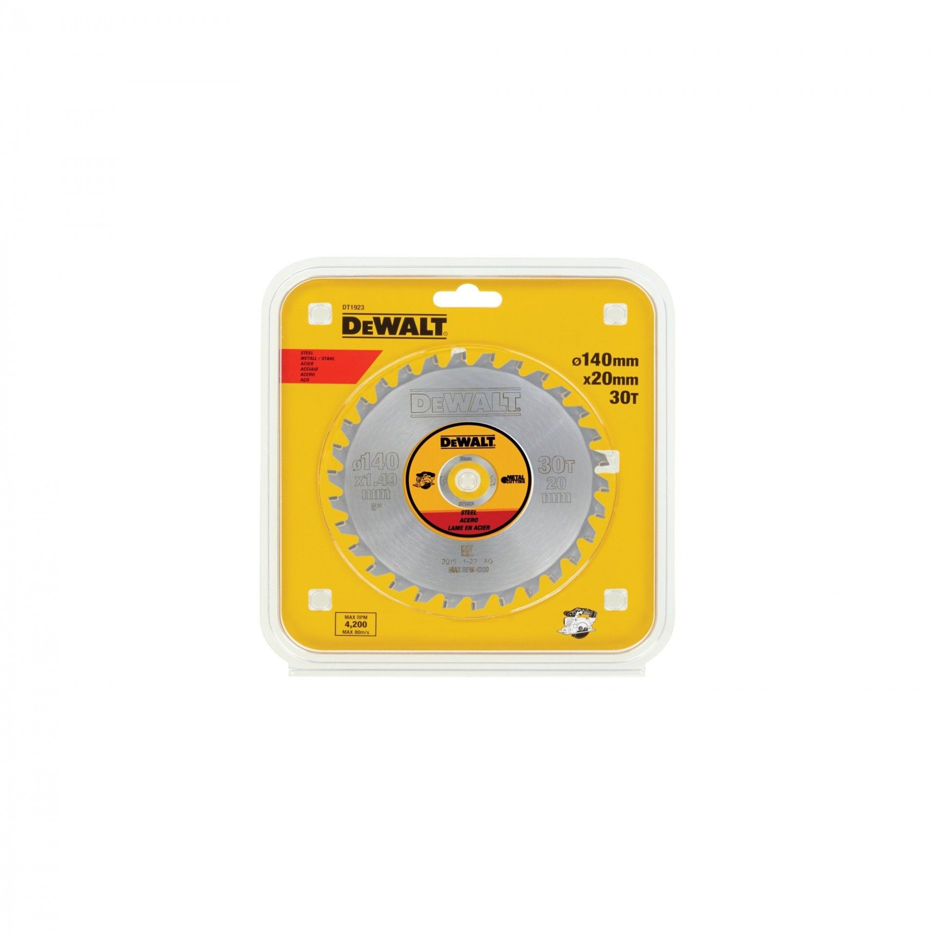 Lâmina para serra circular sem fio 140x20mm 30D para Aço refª DT1923-QZ DEWALT