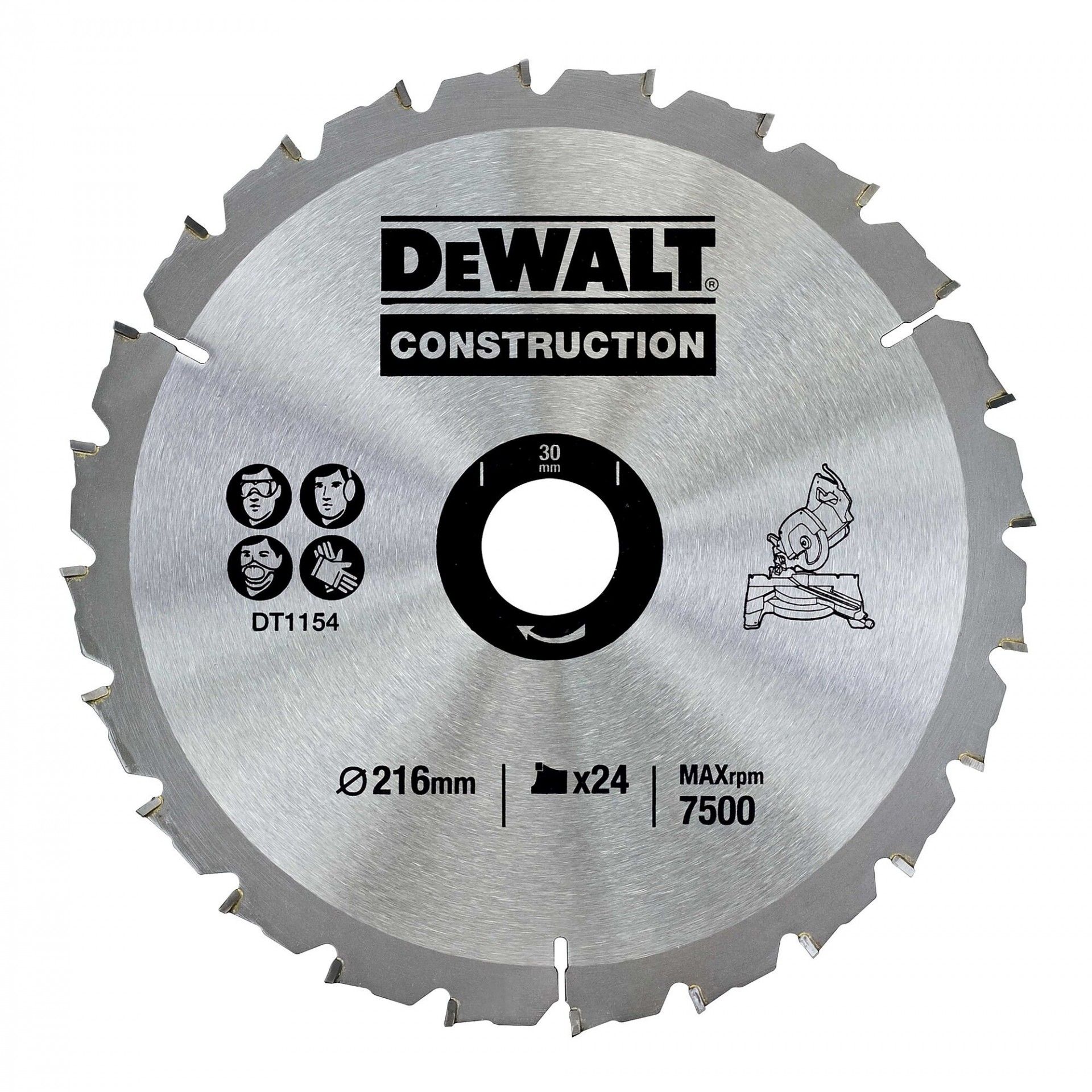 DISCO 216X2.6 DT1154-QZ 24 DENTES DEWALT