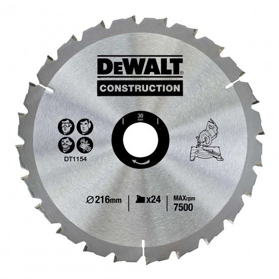 DISCO 216X2.6 DT1154-QZ 24 DENTES DEWALT DISCO 216X2.6 DT1154-QZ 24 DENTES DEWALT