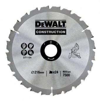 DISCO 216X2.6 DT1154-QZ 24 DENTES DEWALT