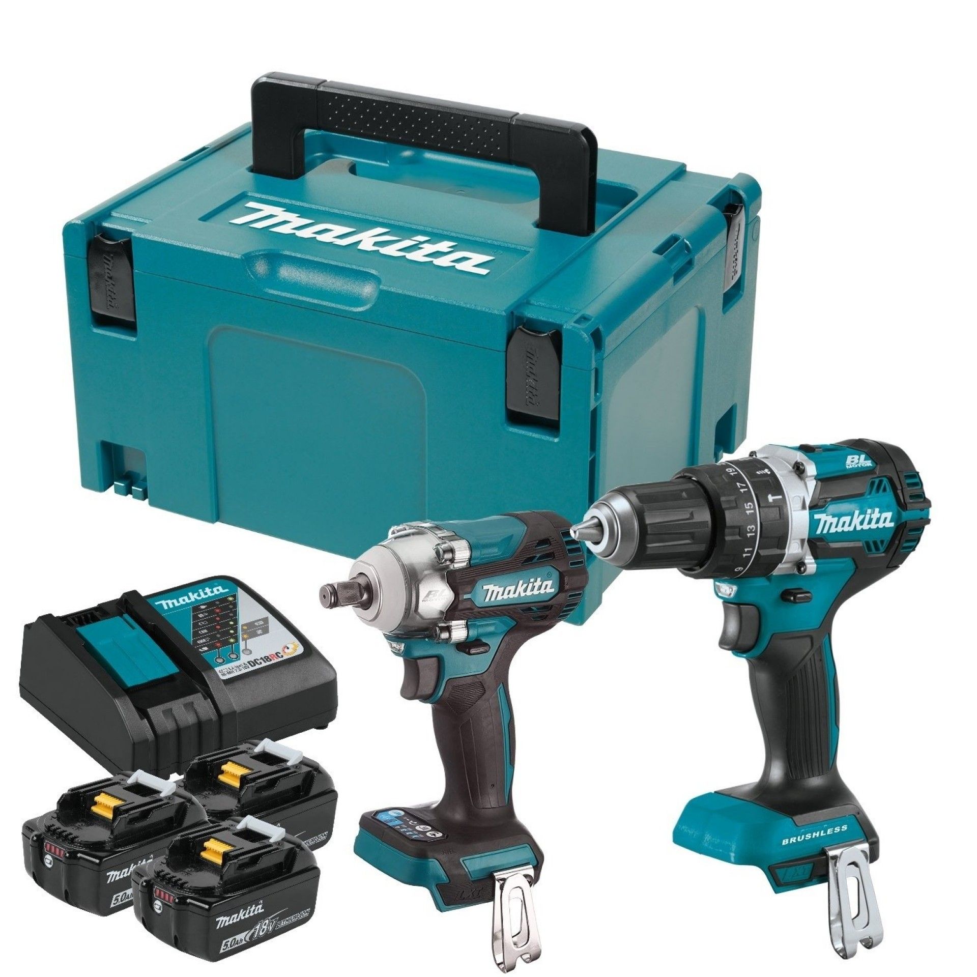 COMBO DHP484 + DTW300 + 3 BL1850B MAKPAC refª DLX2359TJ1 MAKITA