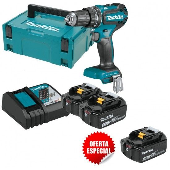 Berbequim percutor BL 18V LXT 50Nm 5 DHP485RTJ PROMO Makita
