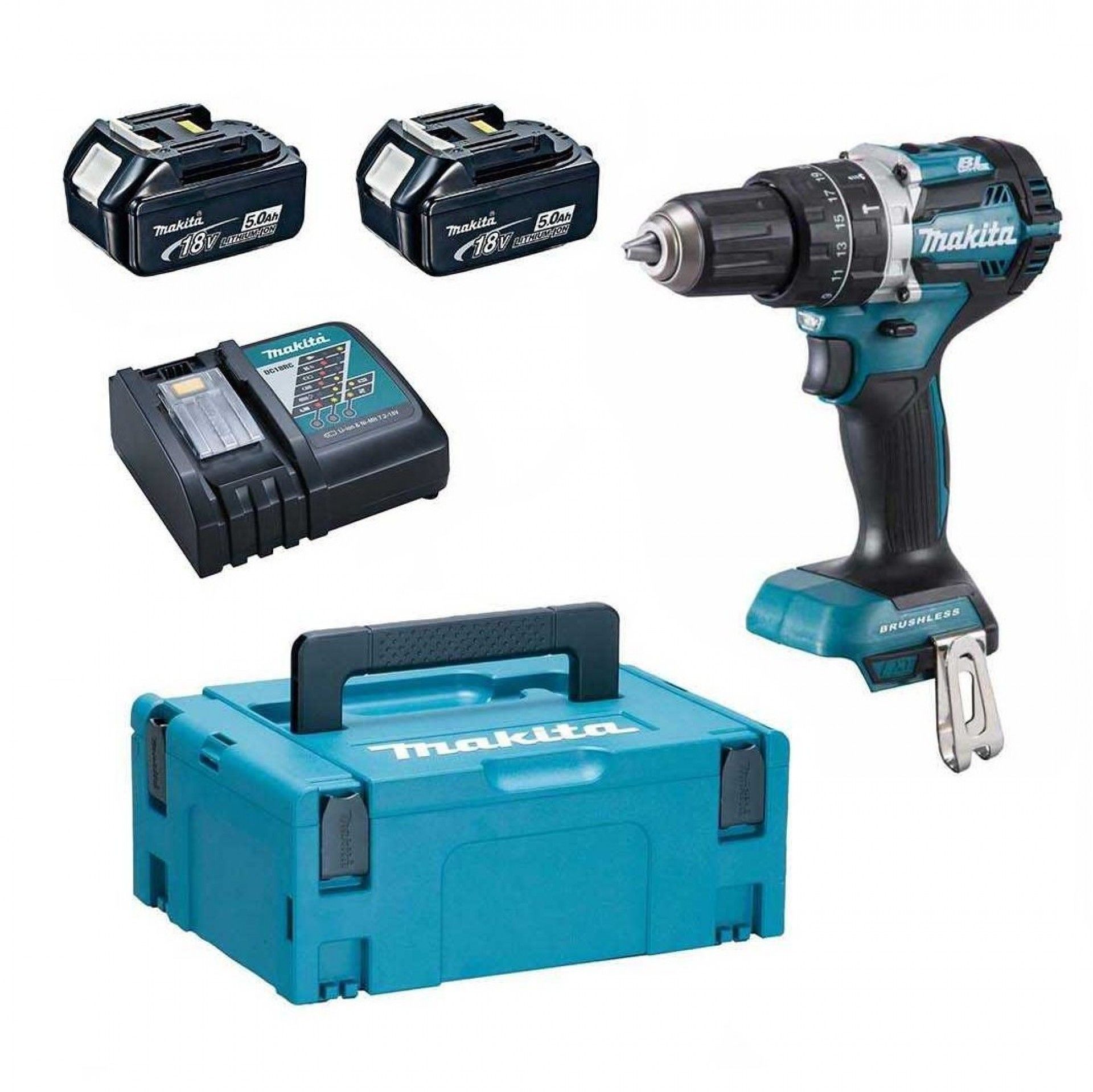 Aparafusadora c/percussão BL 18V LXT 54Nm 2x5.0Ah refª DHP484RTJ Makita