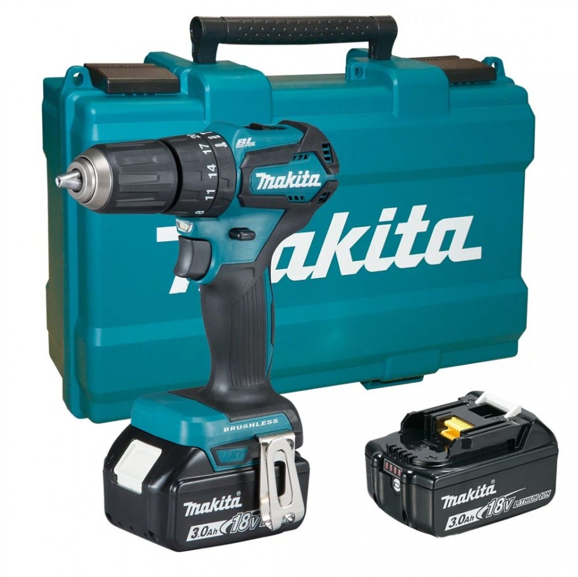 Aparafusadora c/percussão BL 18V LXT 40Nm 3 DHP483RFE Makita