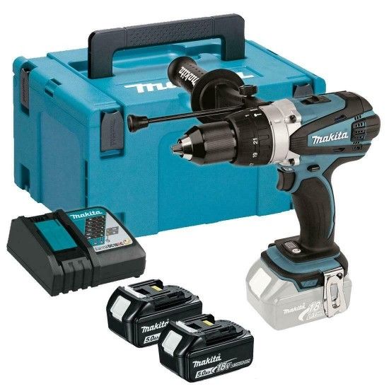 Aparafusadora c/percusso 18V LXT 91mm 5Ah DHP458RTJ Makita
