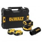 Lixadora Rotorbital sem escovas XR 18V com 2 baterias Li-Ion 5,0 Ah ref DCW210P2-QW DEWALT