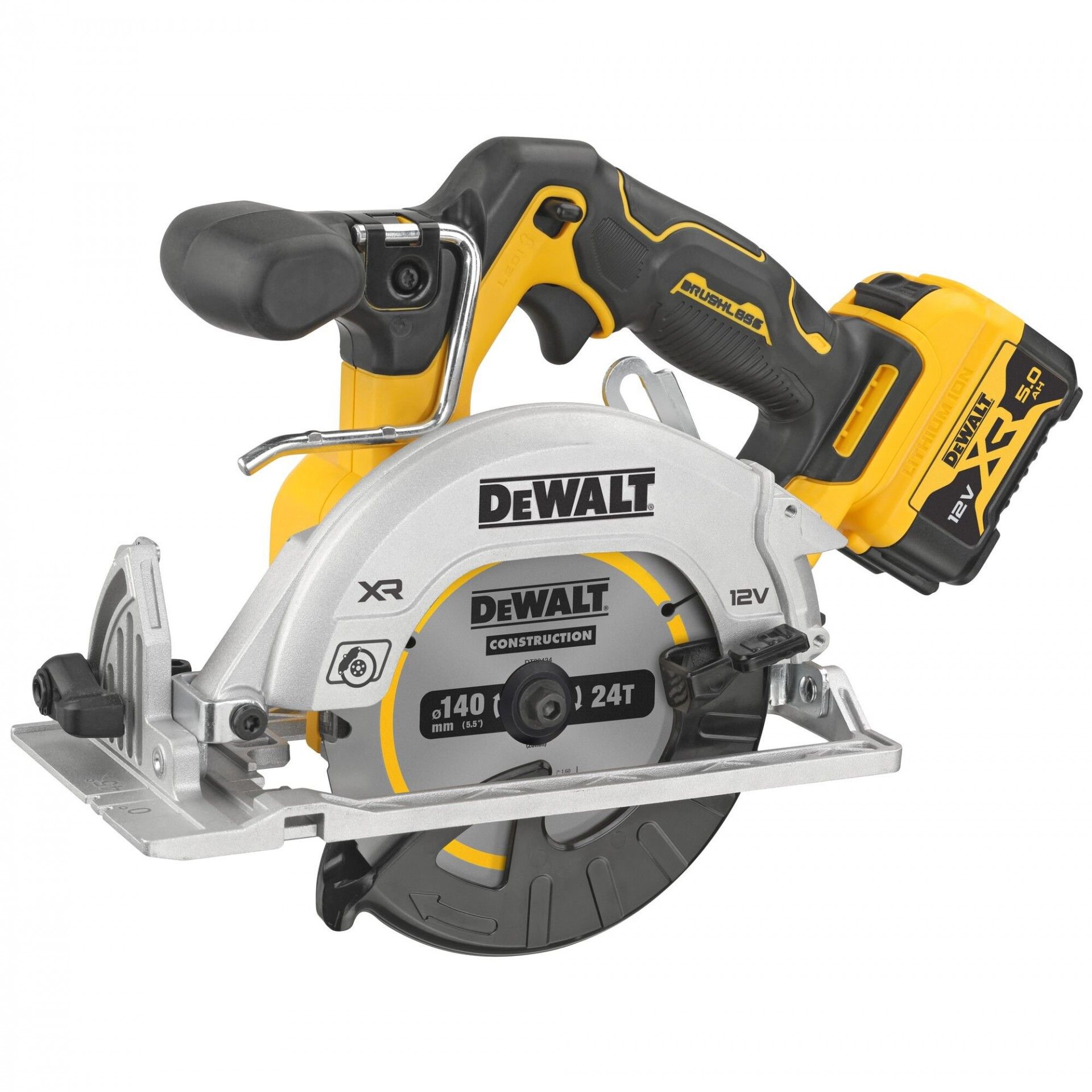 Serra Circular sem escovas XR 12V (2x5.0Ah) refª DCS512P2-QW DEWALT