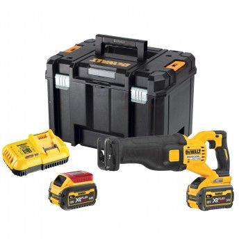 Serra Sabre XR FlexVolt 54V 2 baterias 6.0Ah e mala Tstak DCS389T2-QWDEWALT