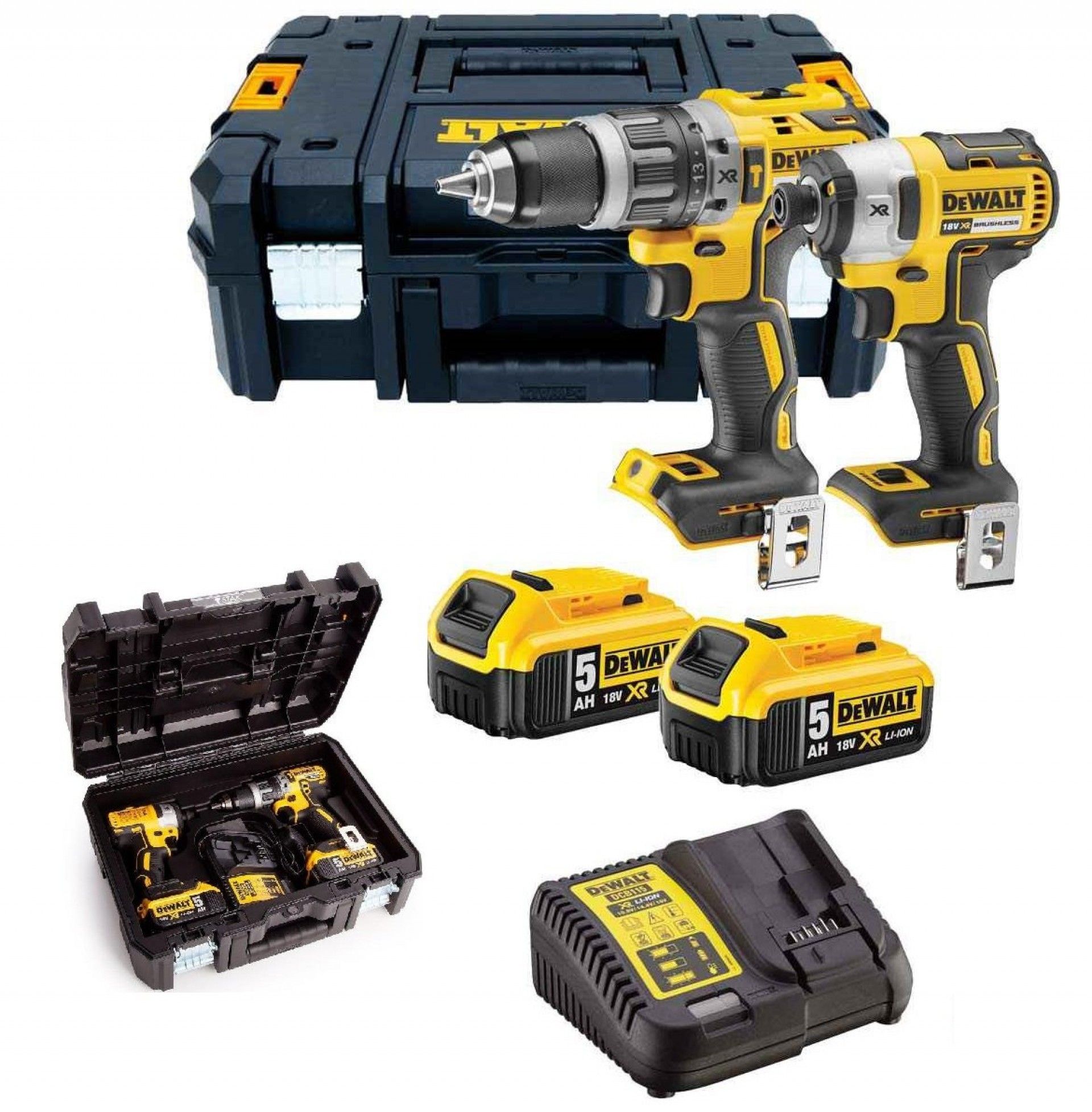 KIT APARAFUSADORAS DCD796 +DCF887 2BAT 5AH REF DCK266P2T-QW
DEWALT