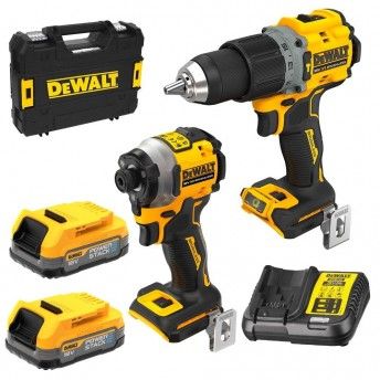 KIT DCK2050E2T-QW DCD805 + DCF850 + MALA TSTAK + 2 baterias PowerStak + Carregador DEWALT