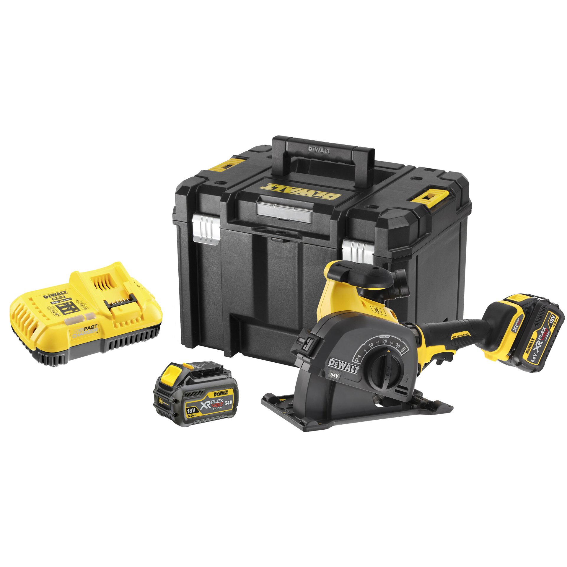 Máquina abrir roços sem escovas XR FLEXVOLT 54V Li-Ion 6Ah refª DCG200T2-QW DEWALT