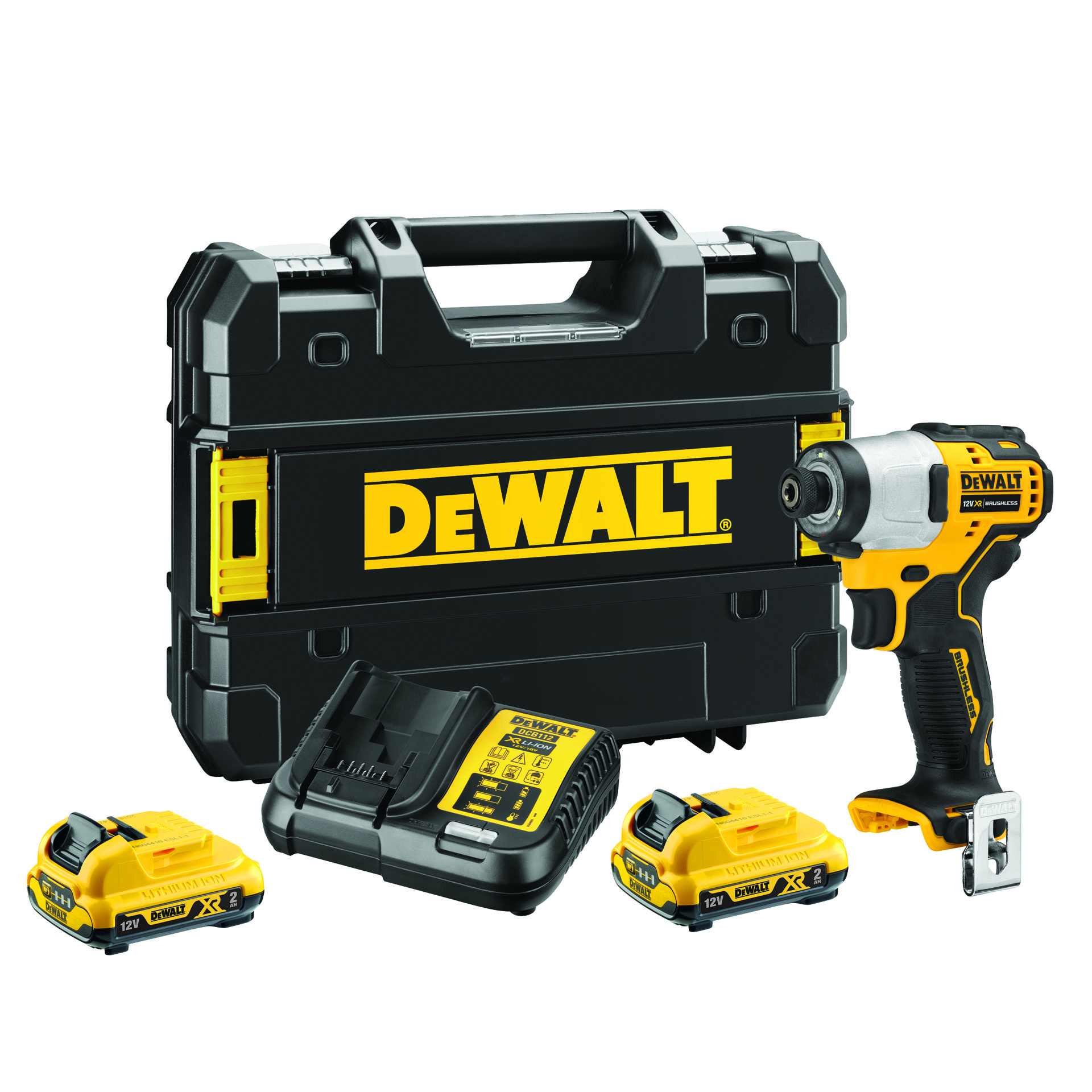 DCF801D2-QW Aparafusadora de Impacto sem escovas XR 12V Li-Ion 2Ah refª DCF801D2-QW DEWALT