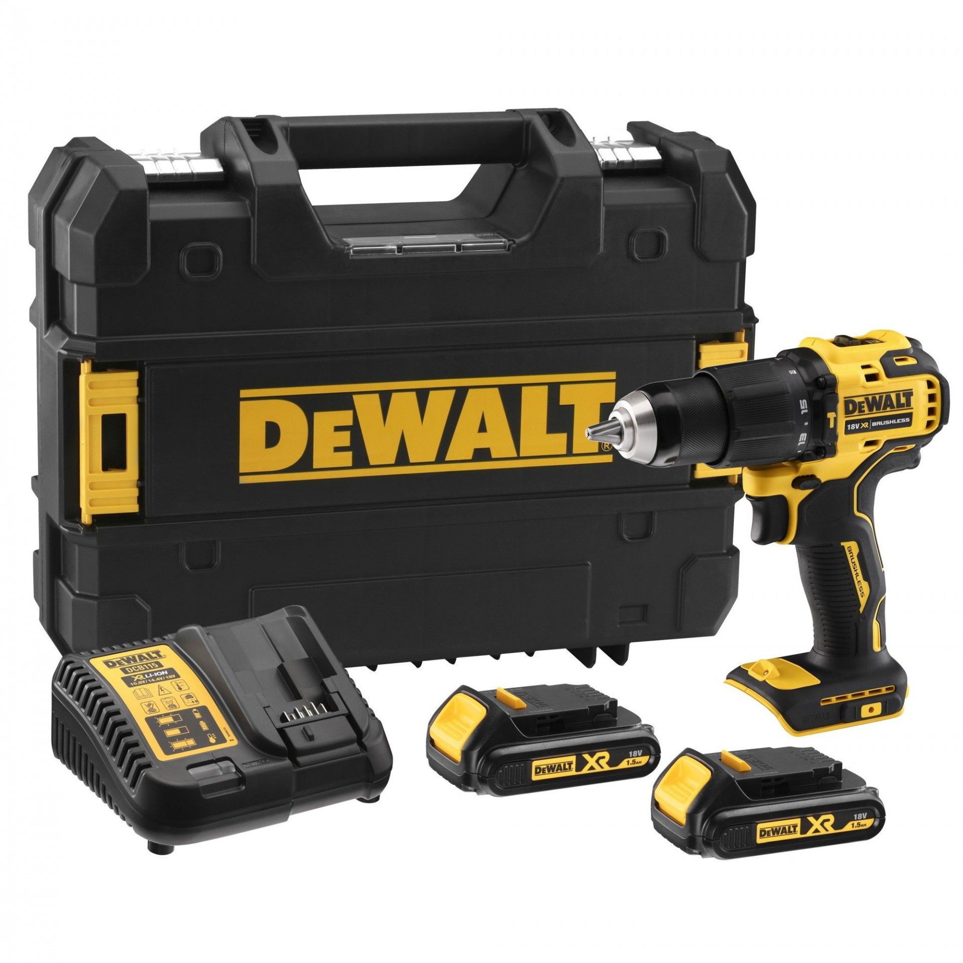 Aparafusadora sem escovas XR 18V Li-Ion 1,5 Ah refª DCD709S2T-QW DEWALT
