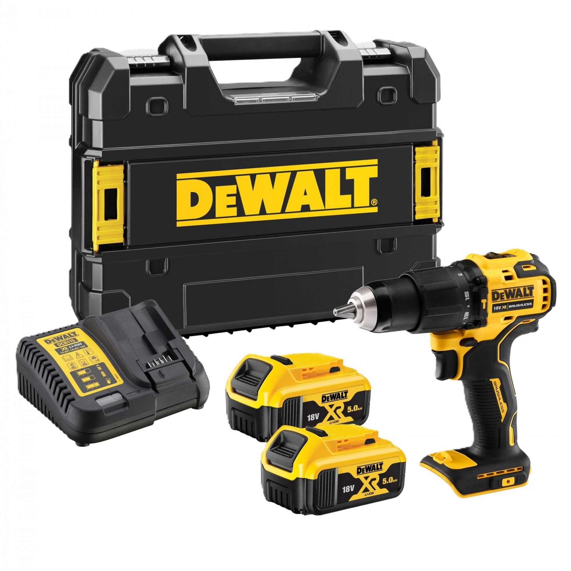 Aparafusadora sem escovas XR 18V Li-Ion 2x5,0 Ah refª DCD709P2T-QW DEWALT