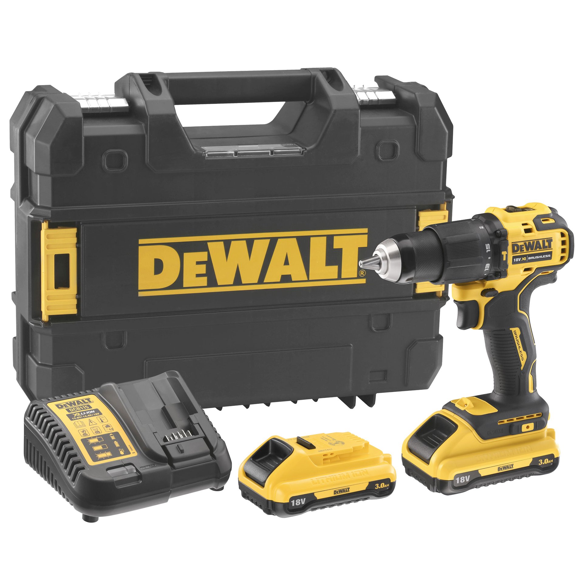 Aparafusadora sem escovas XR 18V Li-Ion 3,0 A refª DCD709L2T-QW DEWALT