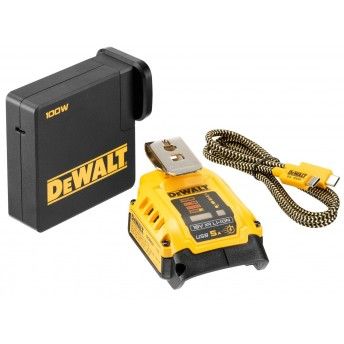 Carregador 5A p/ dispositivos e baterias com entrada e sada USB-C ref DCB094K-QW DEWALT