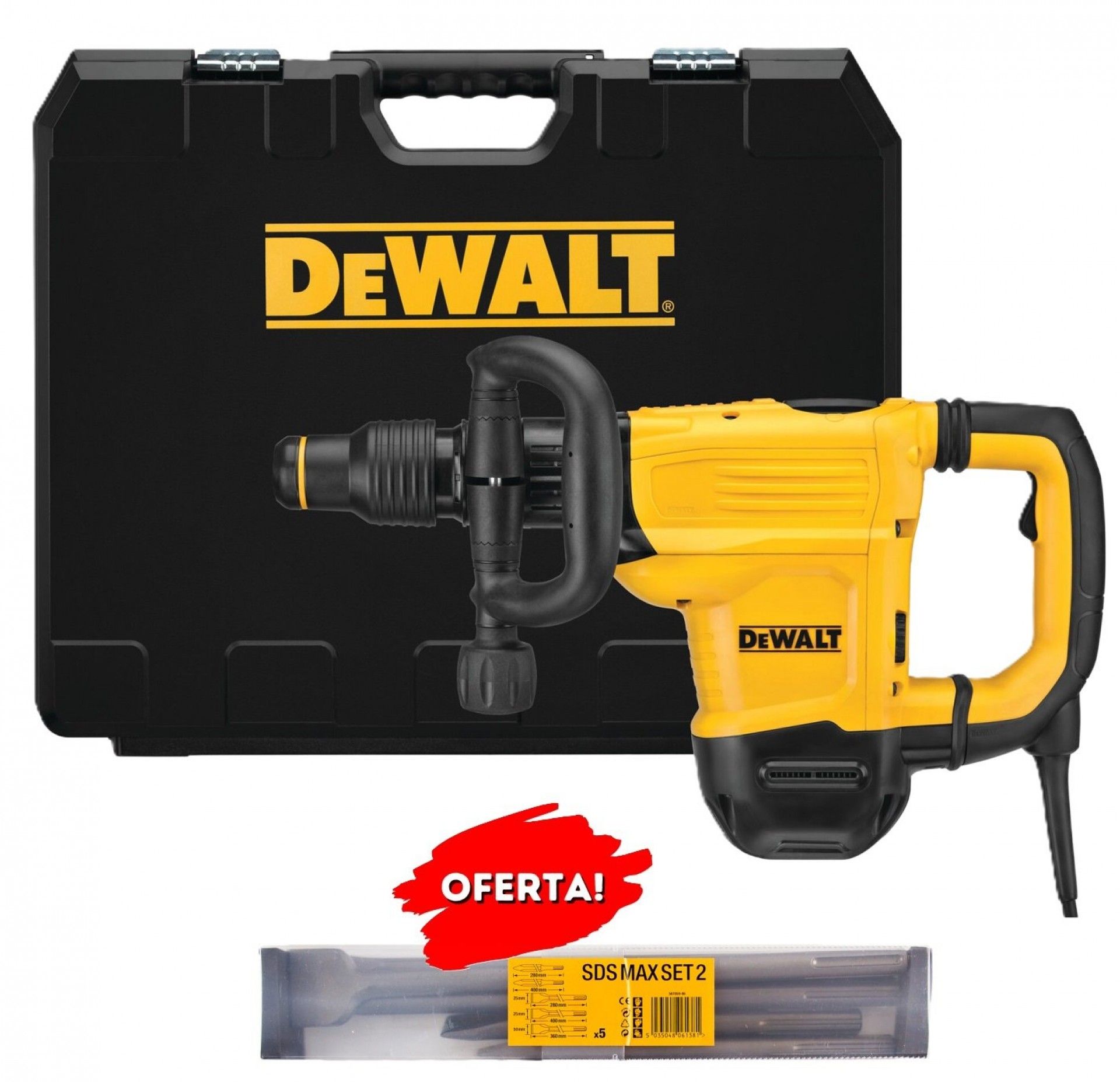 Martelo Demolidor 6kg 1.350 W SDS-Max refª D25832K-QS DEWALT