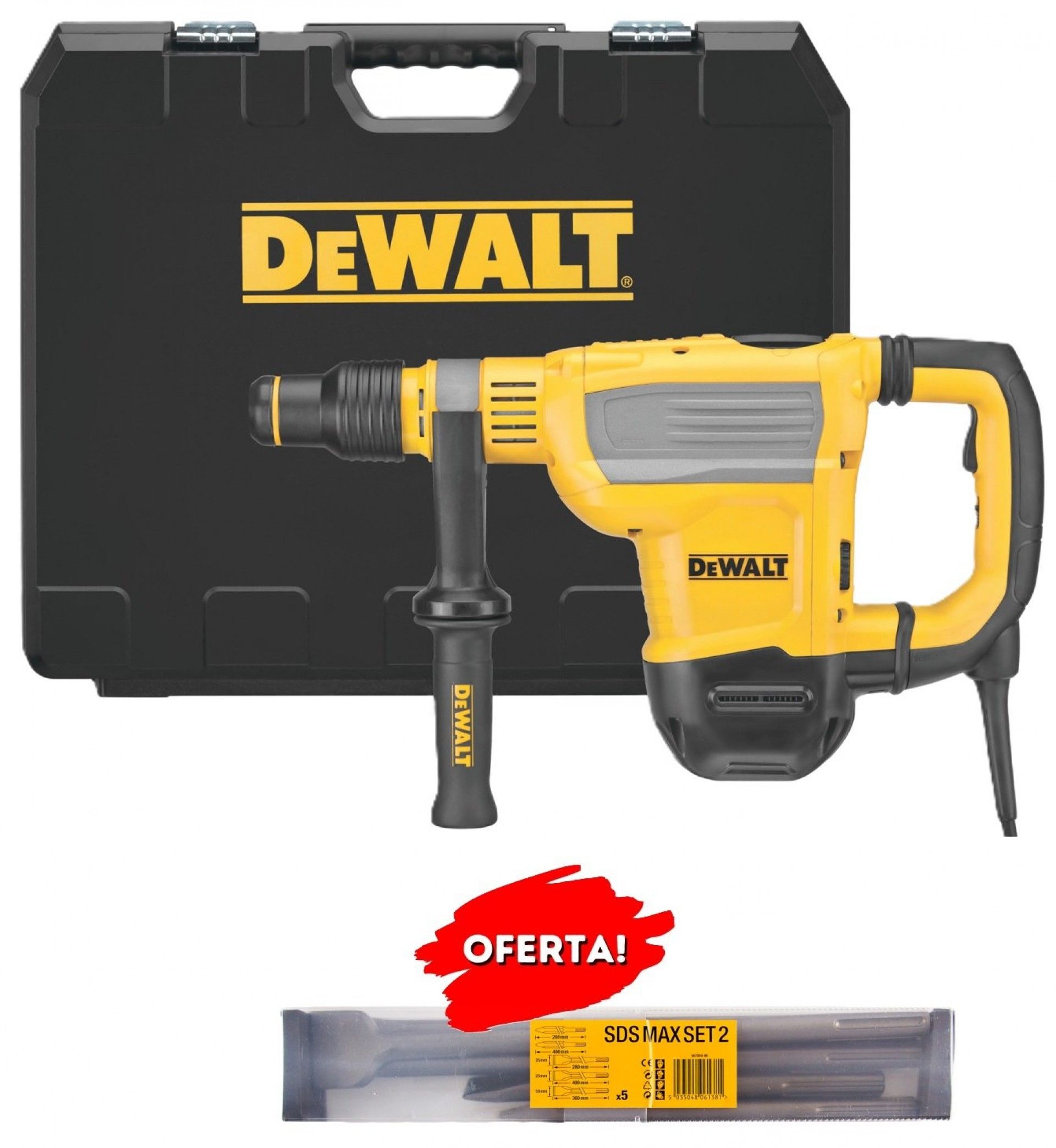 Martelo Combinado 6kg 1.350 W SDS-Max refª D25614K-QS DEWALT