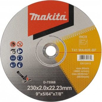Disco corte inox 230x2.0x22.23mm ref D-75568 MAKITA