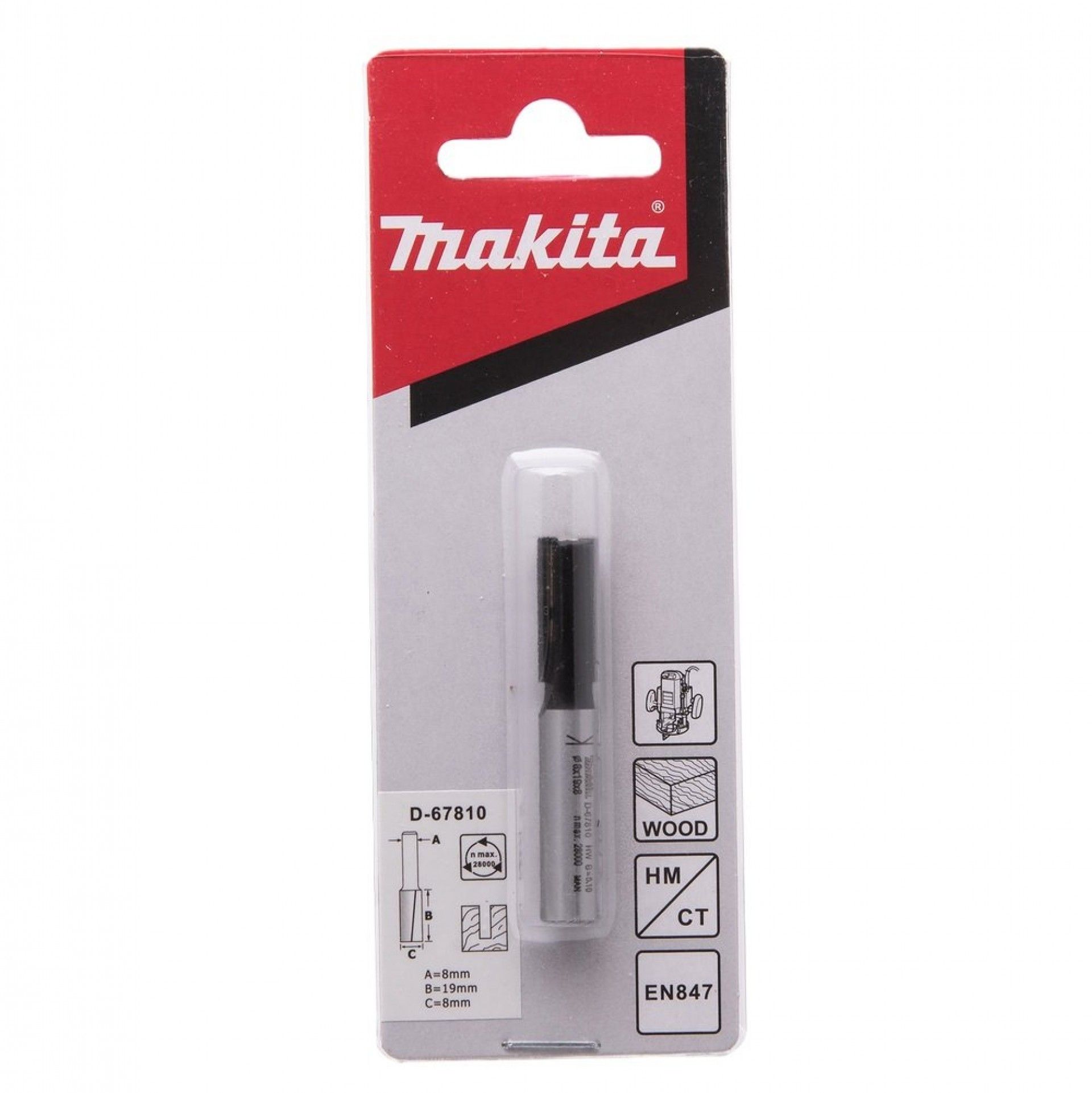 Fresa reta 8mm encabadouro 8mm refª D-67810 MAKITA