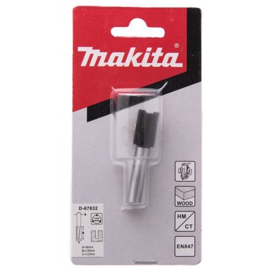Fresa recta 12mm encabadouro 8mm refª D-67832 MAKITA Fresa recta 12mm encabadouro 8mm refª D-67832 MAKITA